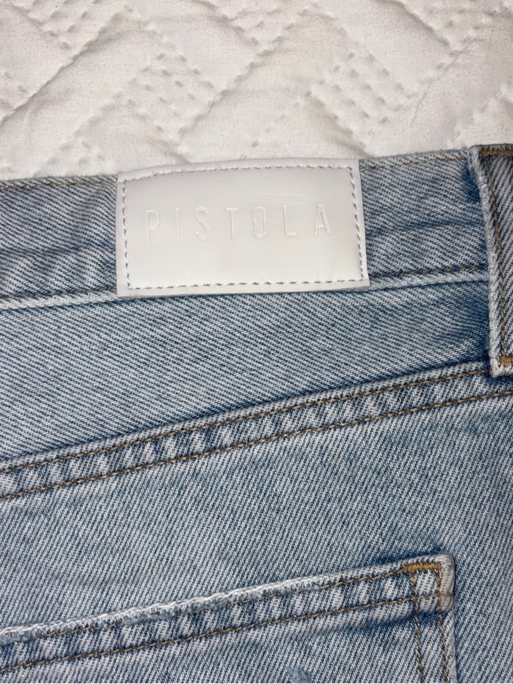 Pistola | 2” Light Wash Distressed Jean Shorts - Picture 6 of 8